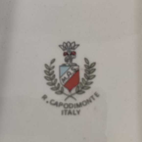 Vintage Capodimonte Blue and White Ashtray Italy - Picture 6 of 6